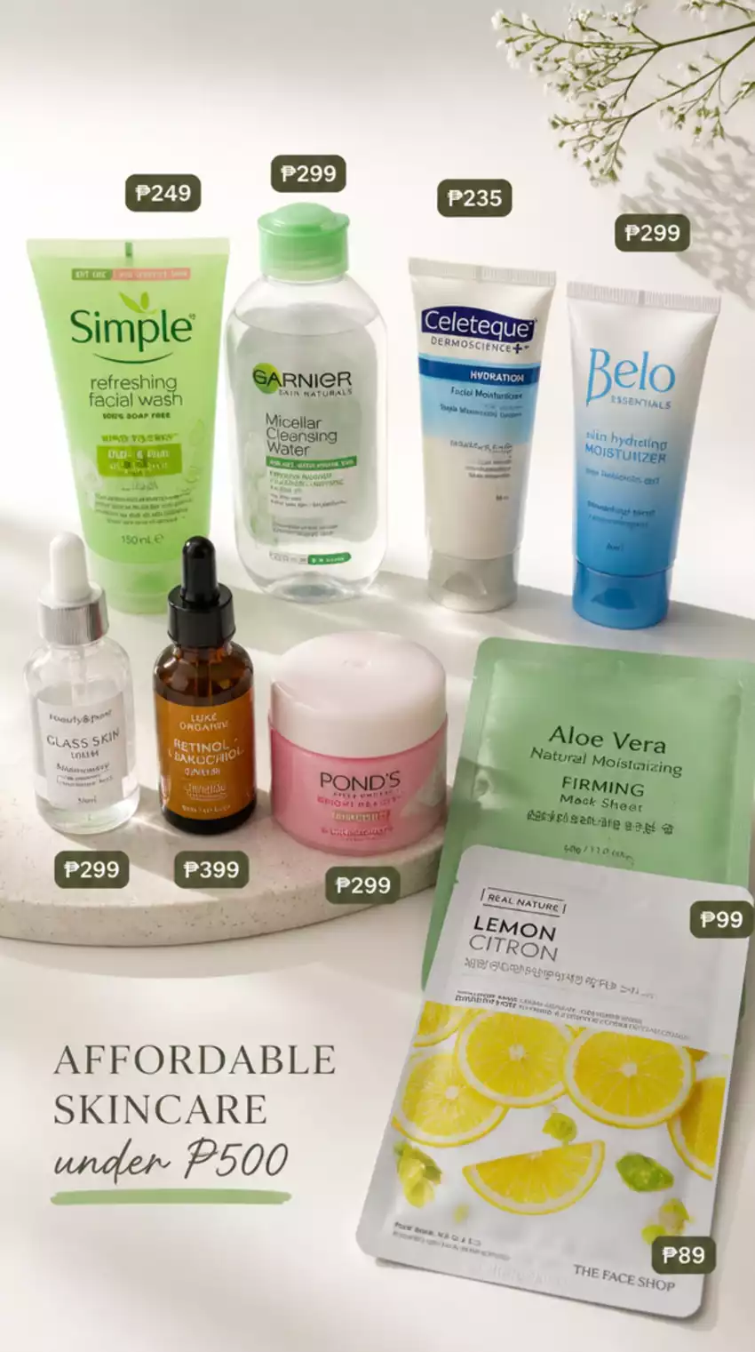 Budget Skincare Picks Under ₱500